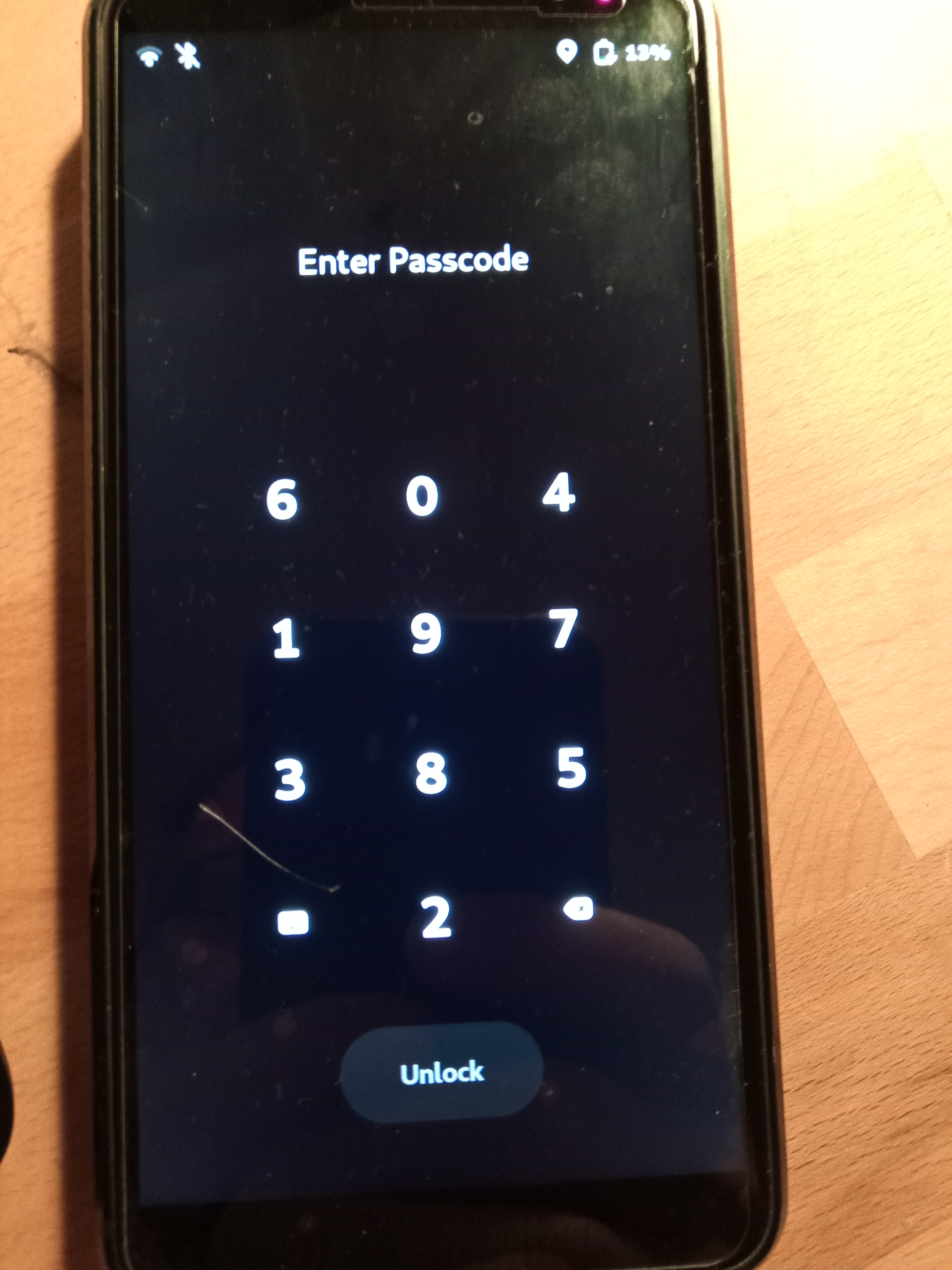 Numbers shuffled on Passcode number block - Librem 5 - Purism