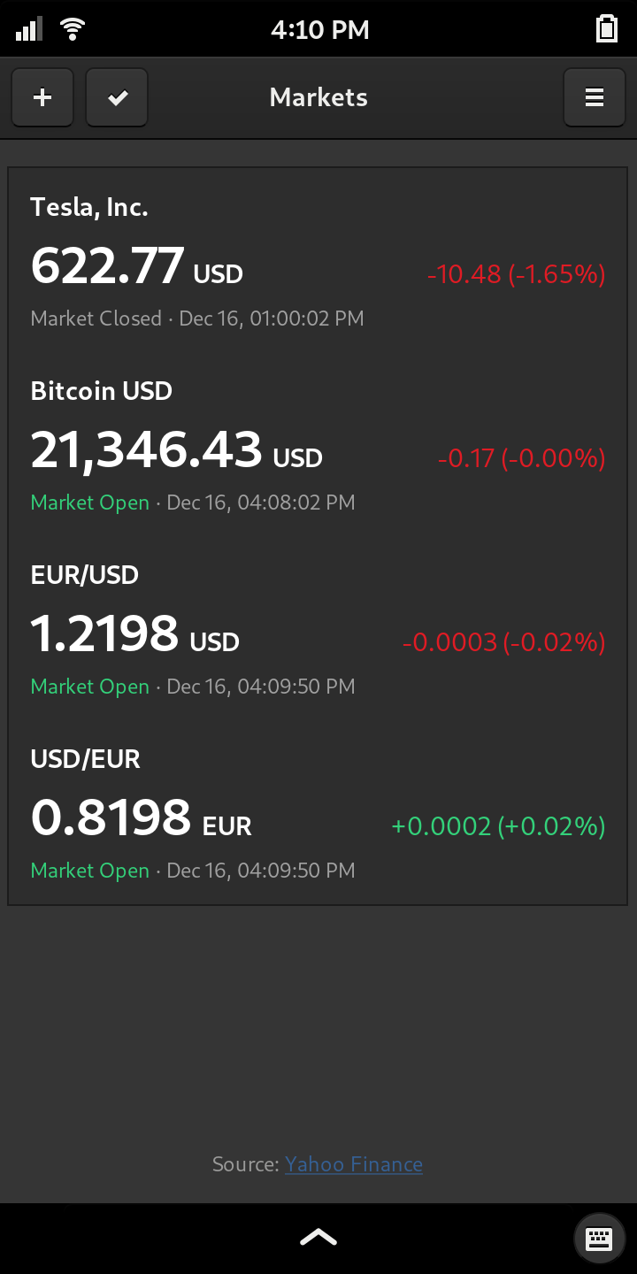 Stocks/Currency App (Flatpak) - Librem 5 - Purism community