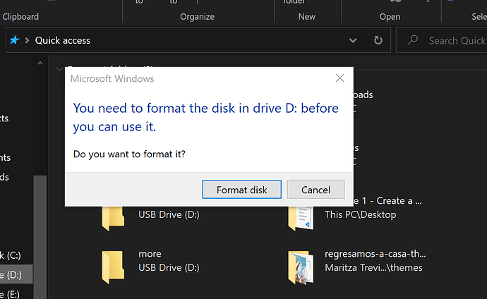 Error Windows Disk