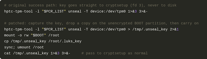 Patched script