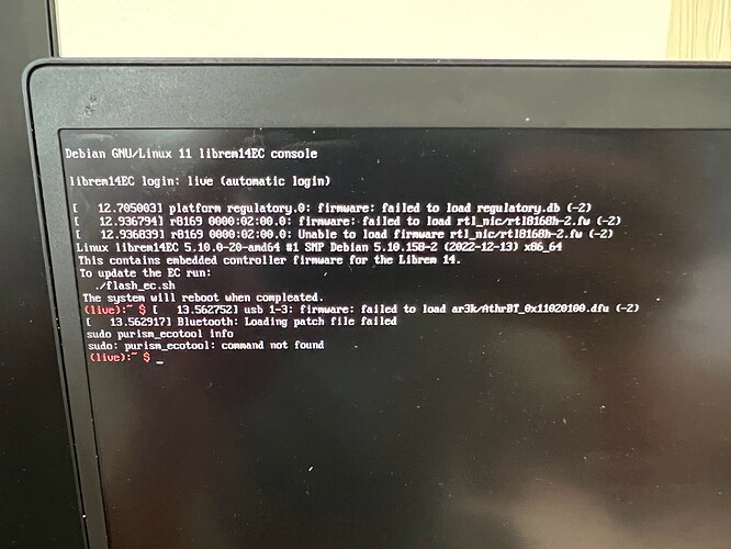 Bluetooth error screenshot