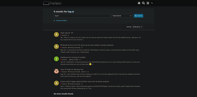 Screenshot 2025-06-02 at 00-29-33 Search results for 'tag ai' - Purism community