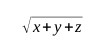 sqrt_x_y_z