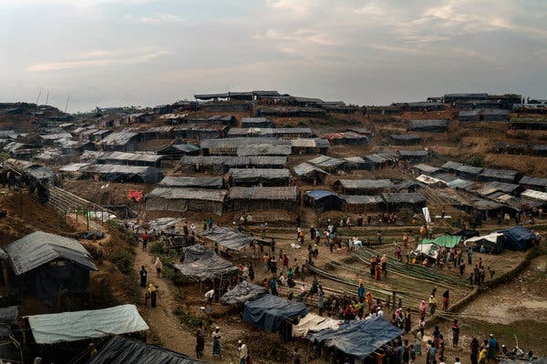 A settlement for Rohingya arrivals in Thang Khali, Bangladesh. More than 700,000 Rohingya have fled Myanmar in what United Nations officials have called “a textbook example of ethnic cleansing.”