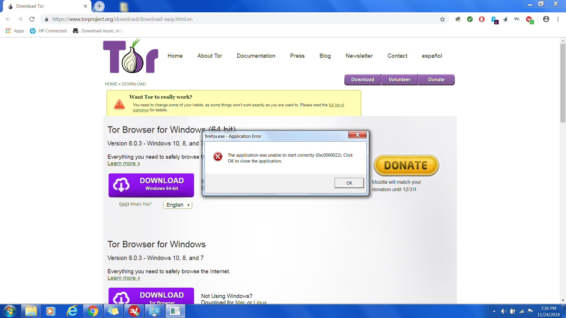 tor browser does not working gidra