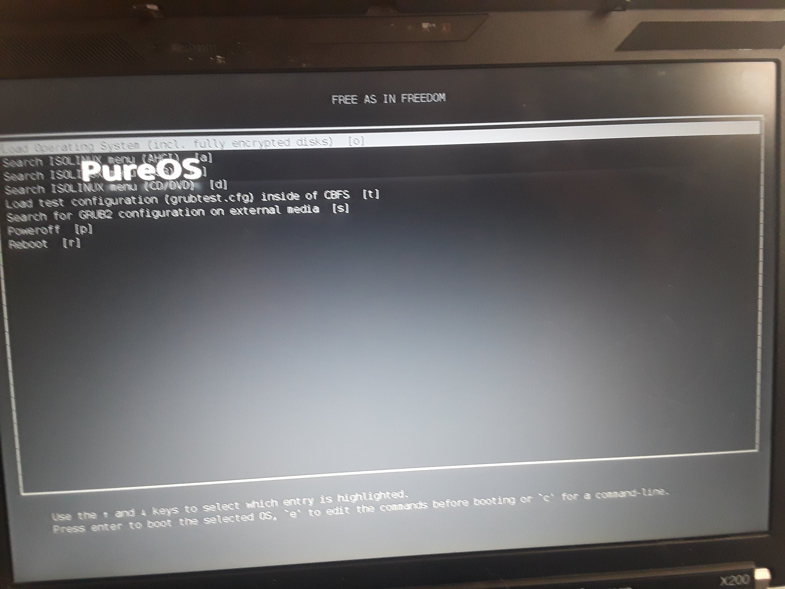 Installing PureOS on a thinkpad x200 with libreboot - PureOS - Purism